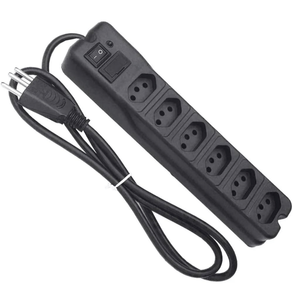 Extensão Elétrica Filtro de Linha 6T Bivolt 1,0M 10A