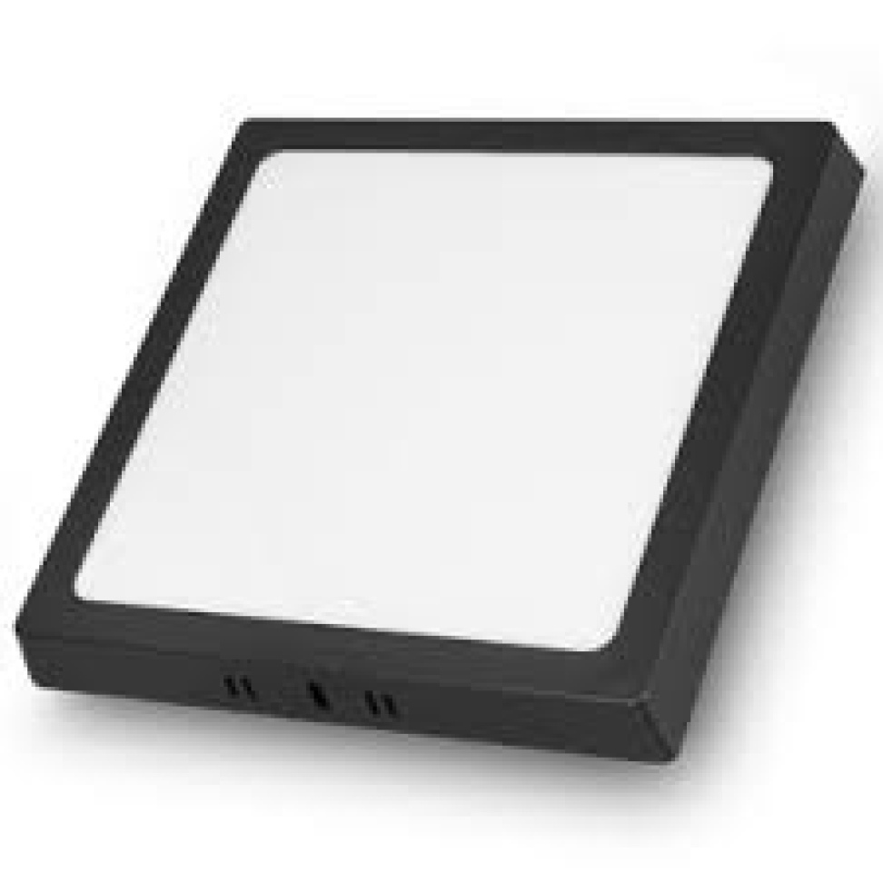 Painel de Led Sobrepor Quadrado 18W 6500K Preto