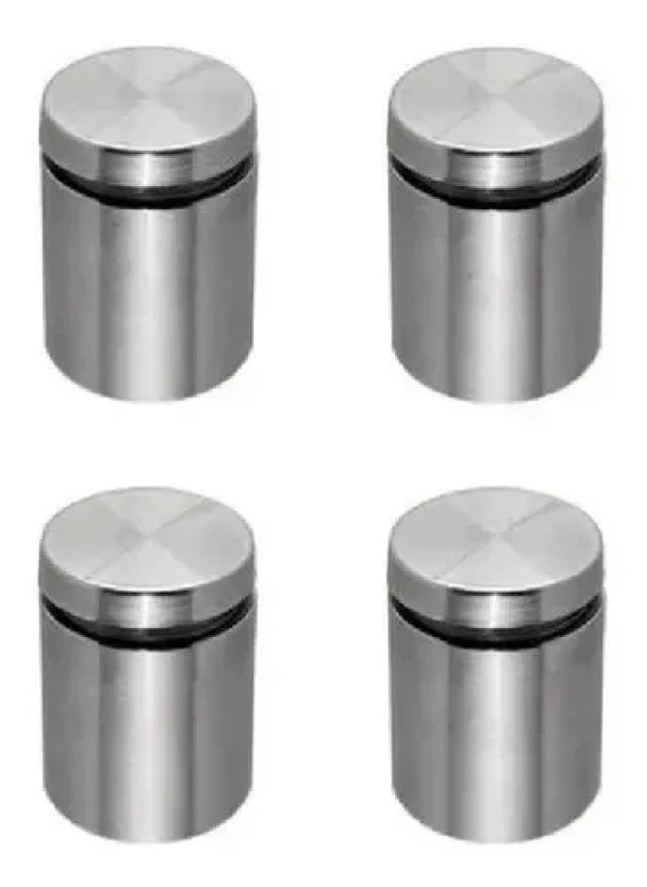 Prolongador Aço Inox Escovado Vidro Madeira 25 x 25 mm