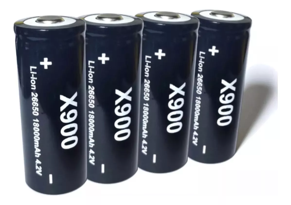 Bateria de Lanterna Recarregável 26650 4,2V