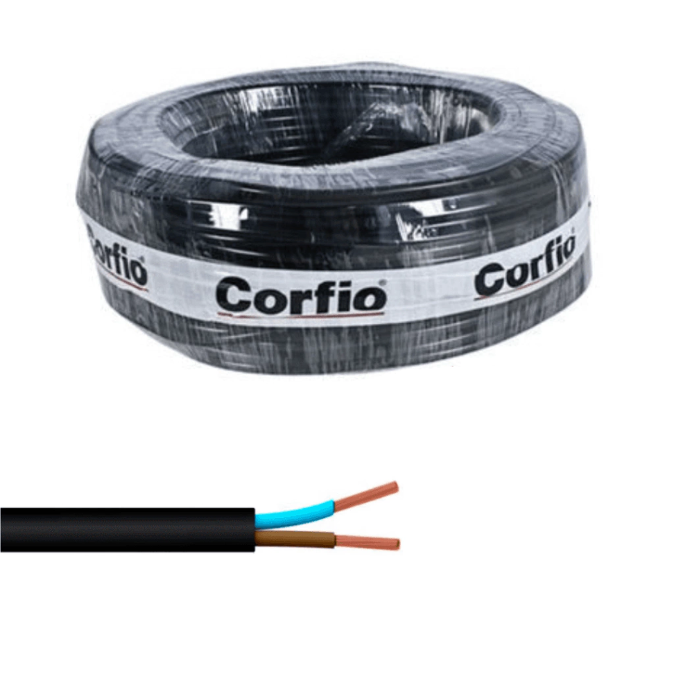 Cabo PP Flexível Antichama 2 x 1,5mm
