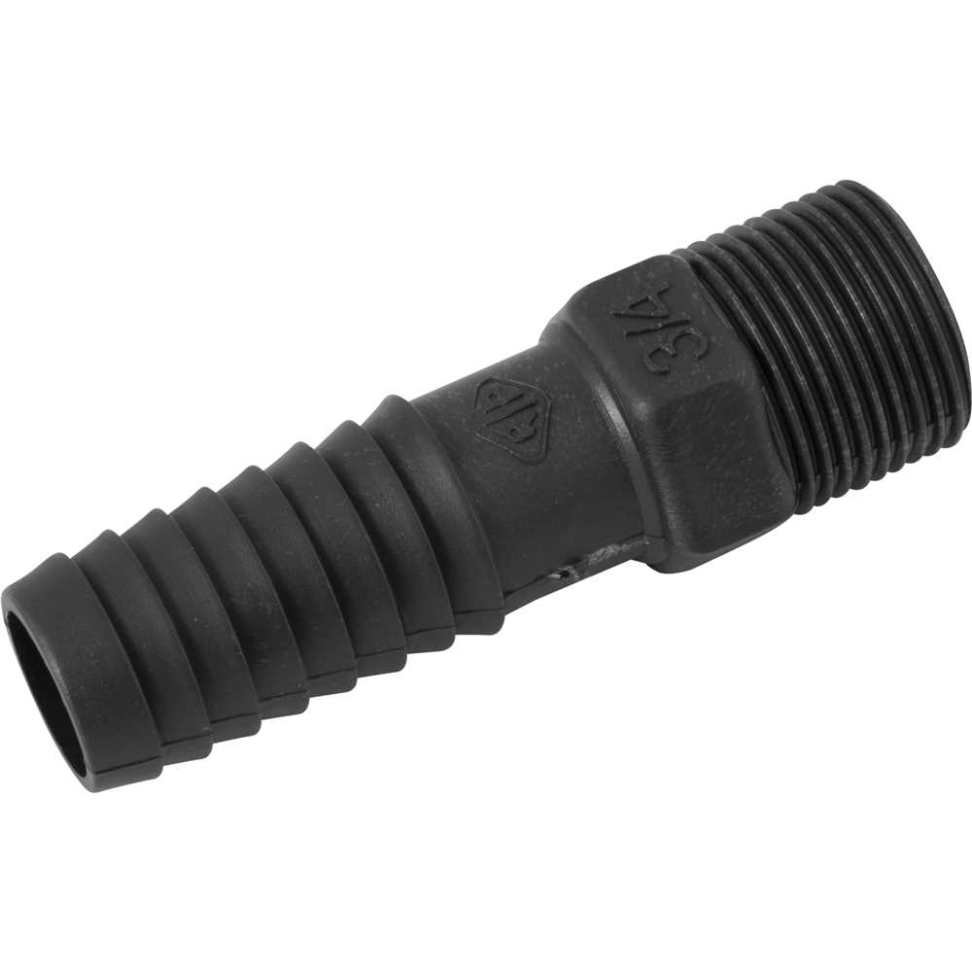 Adaptador Com Rosca Para Mangueira 3/4" Preto