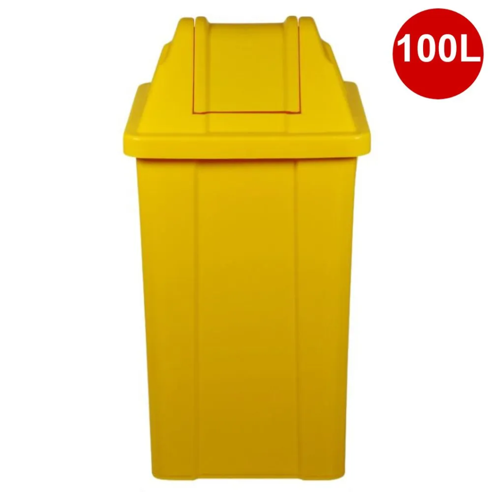 Lixeira Basculante Amarelo 100L