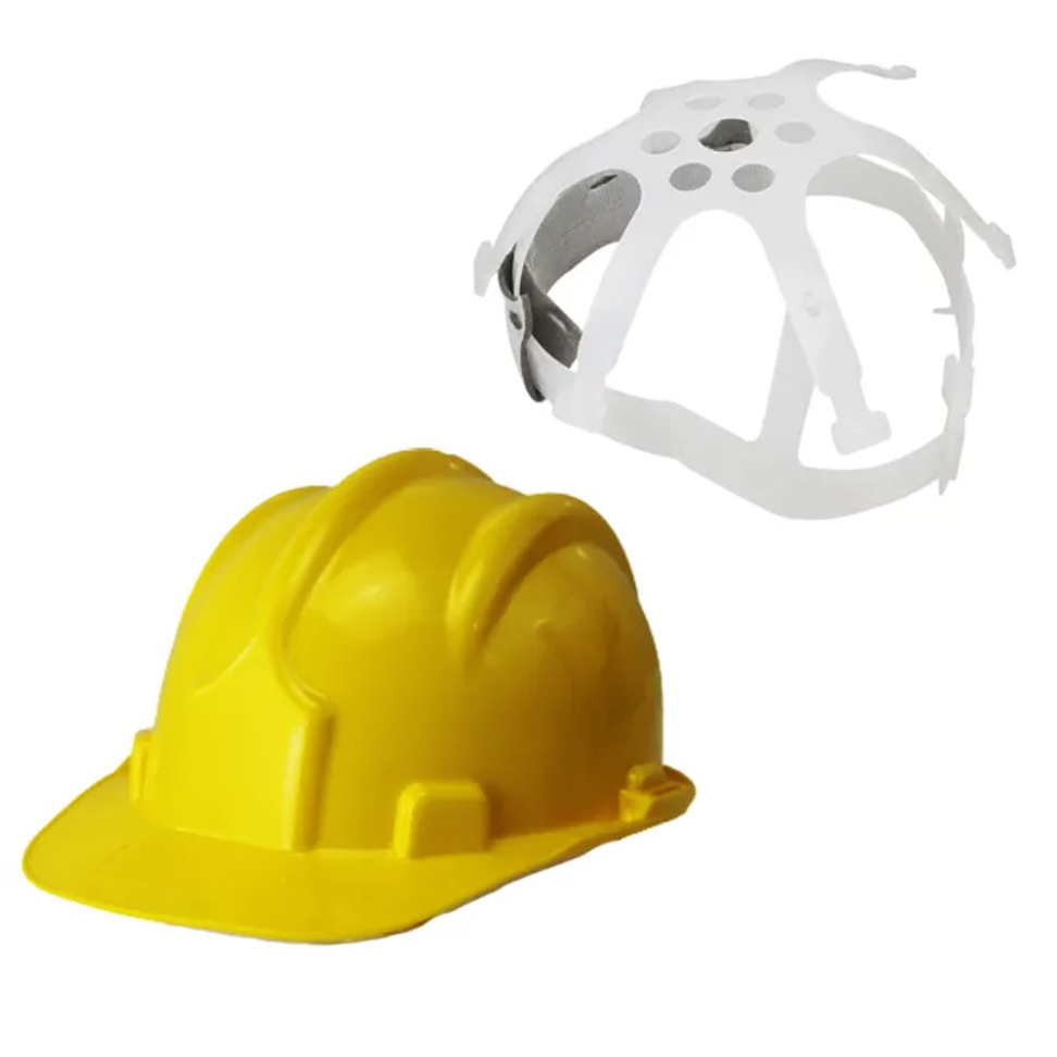 Capacete de Segurança Plastcor Epi com Carneira Aba Frontal Amarelo
