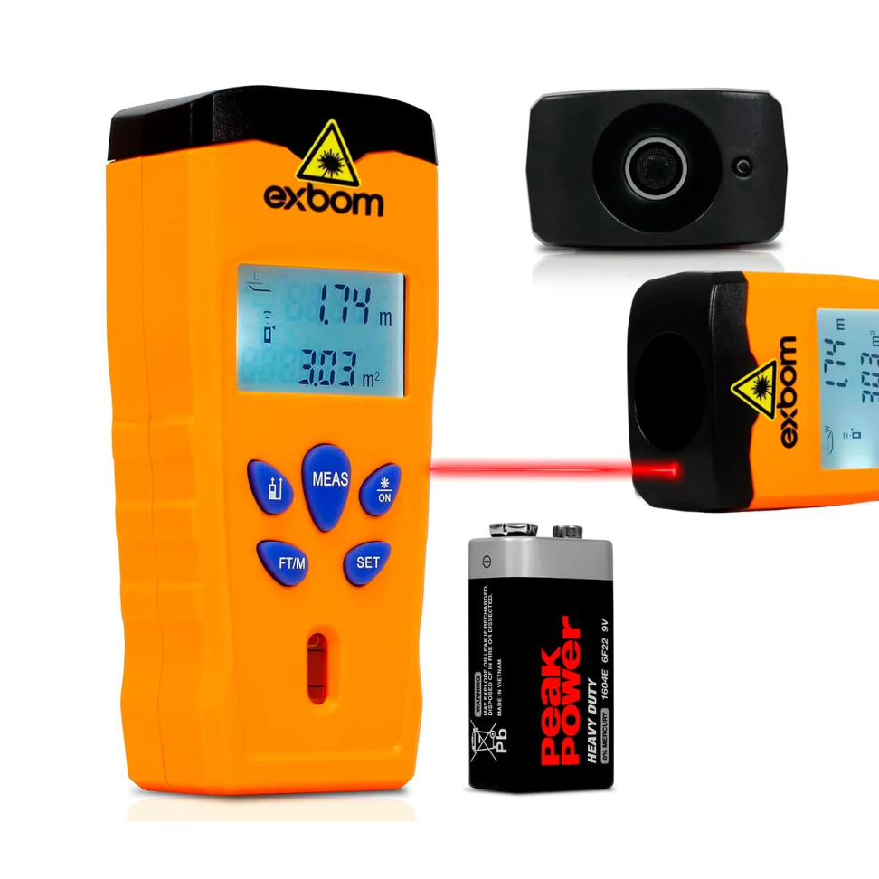Trena Digital A Laser Com Nível Bolha 18M