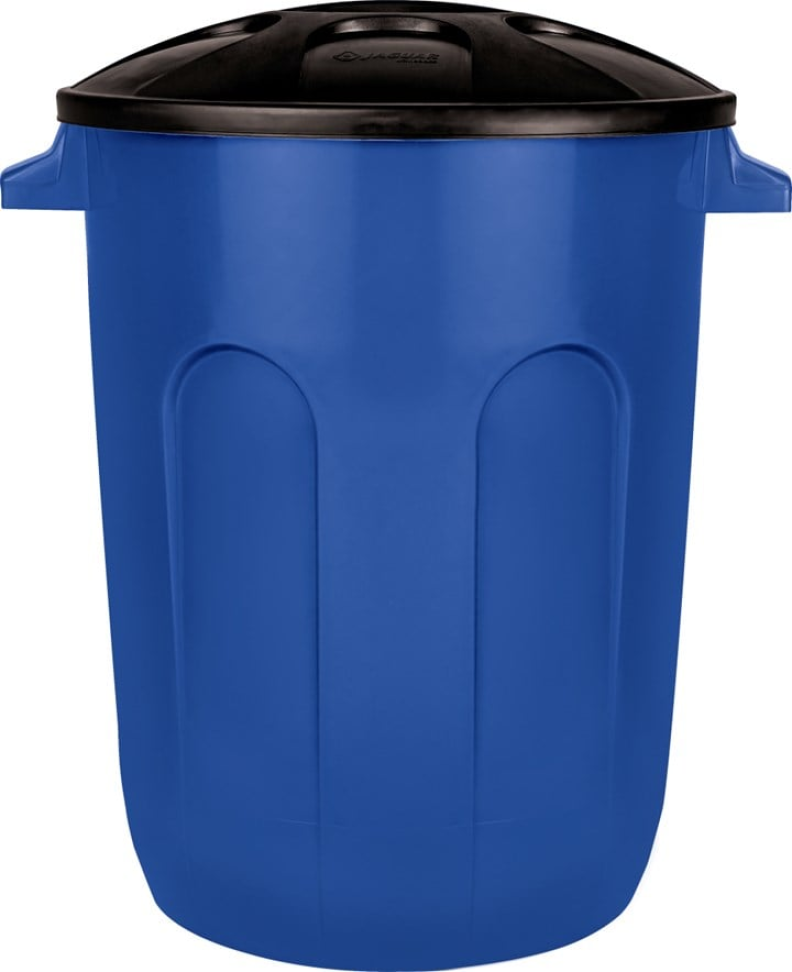 Cesto Plástico Jaguar Com Tampa Azul 93L