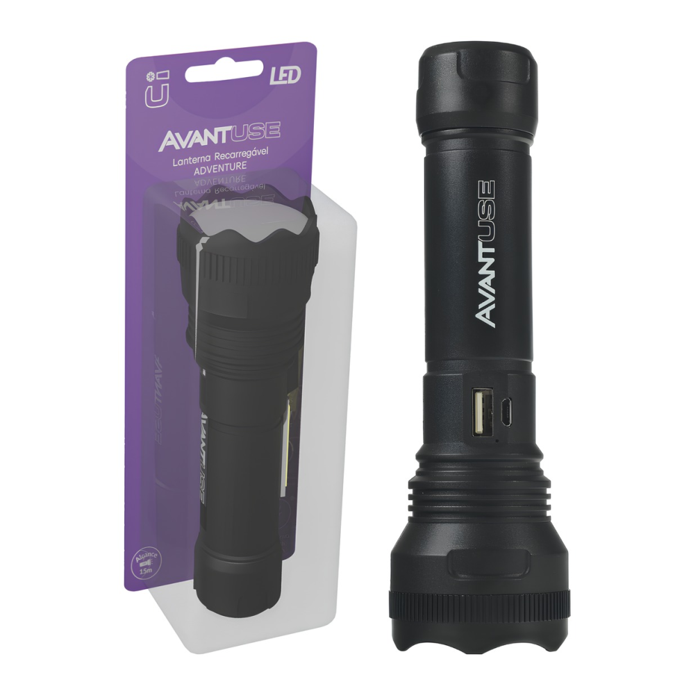 Lanterna Avant Led Adventure Recarregável 3W
