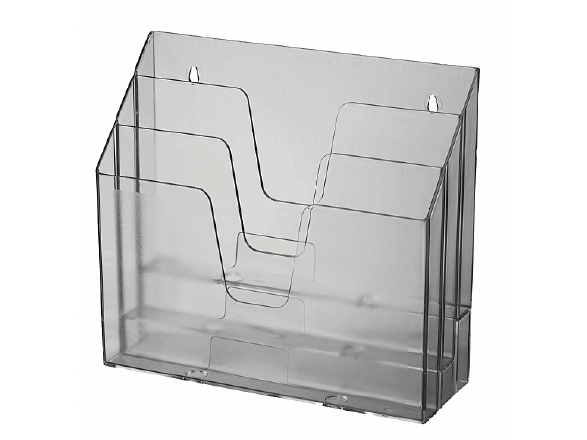 Organizador de Mesa Maxcrill Fumê 3 em 1