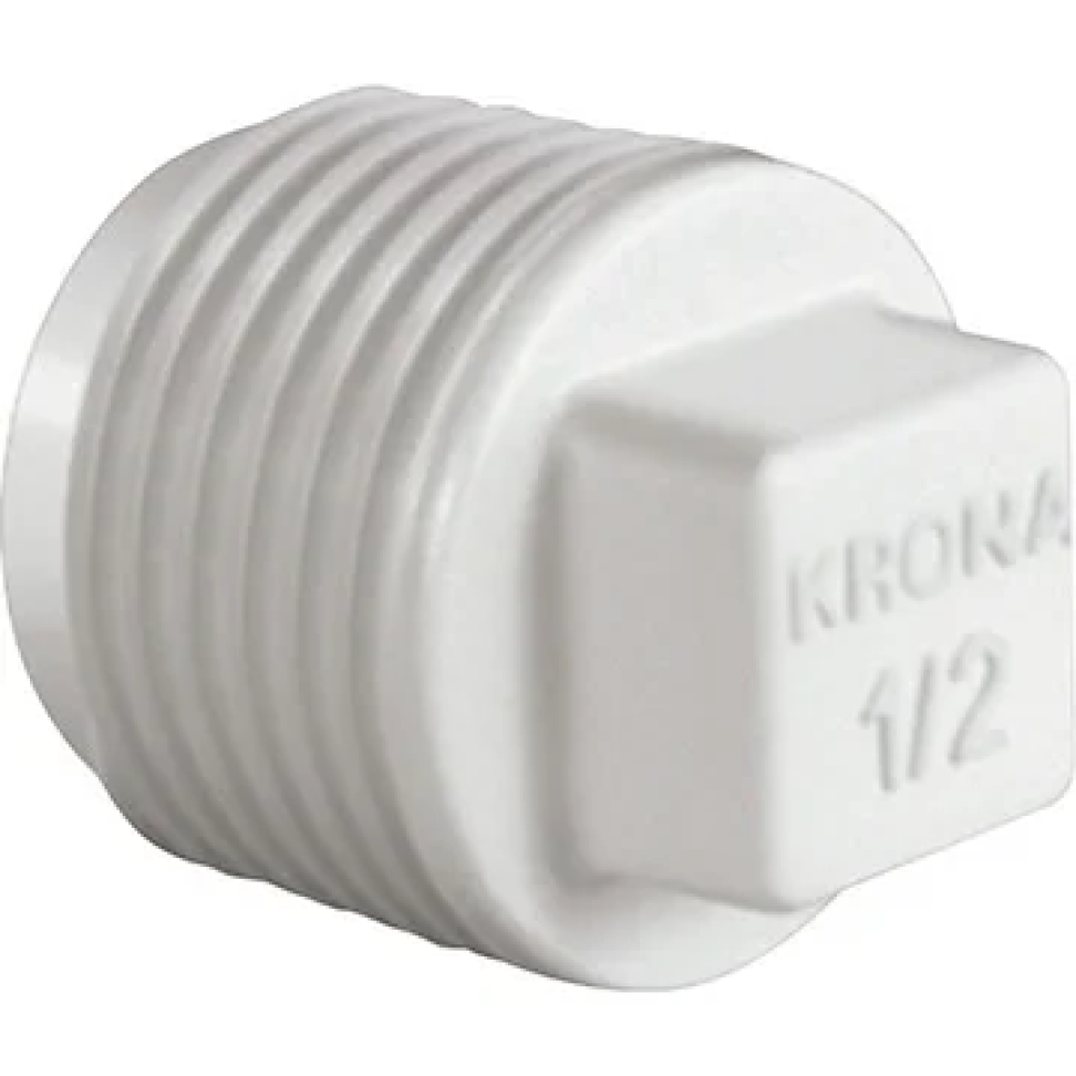 Plug Roscável Krona Branco 1/2"