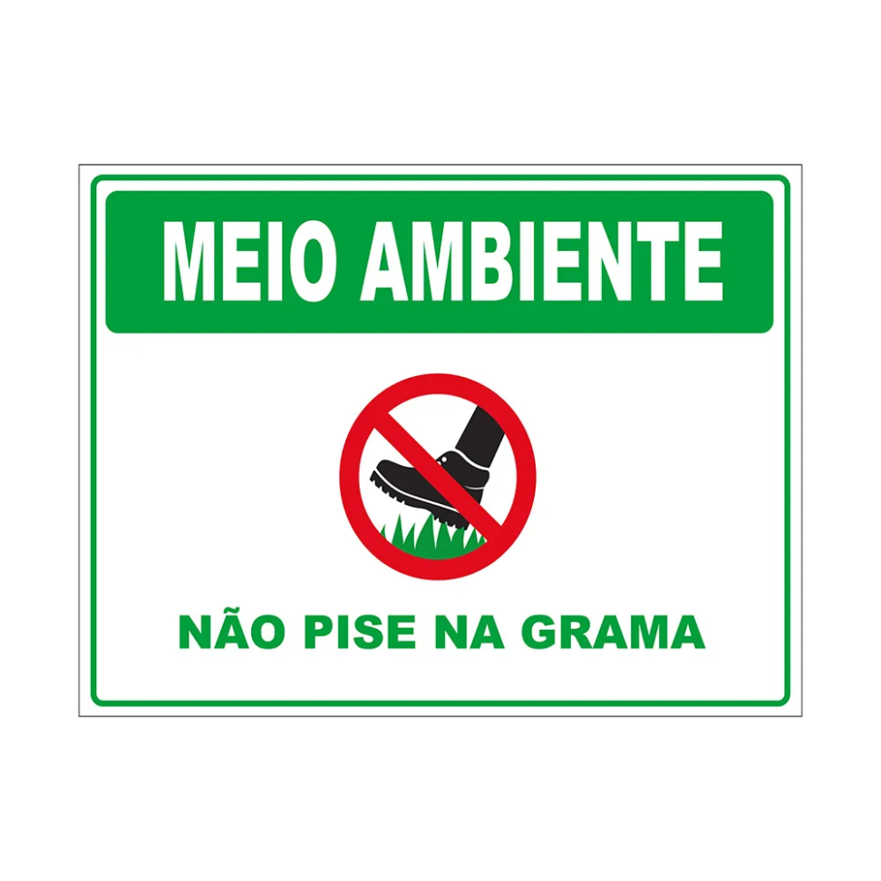 Placas de Aviso e Sinalização Para Jardim - 20 x 30cm