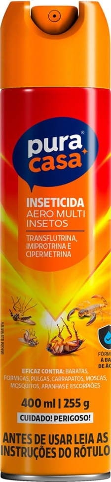 Inseticida Aerosol Pura Casa Multi 400ml