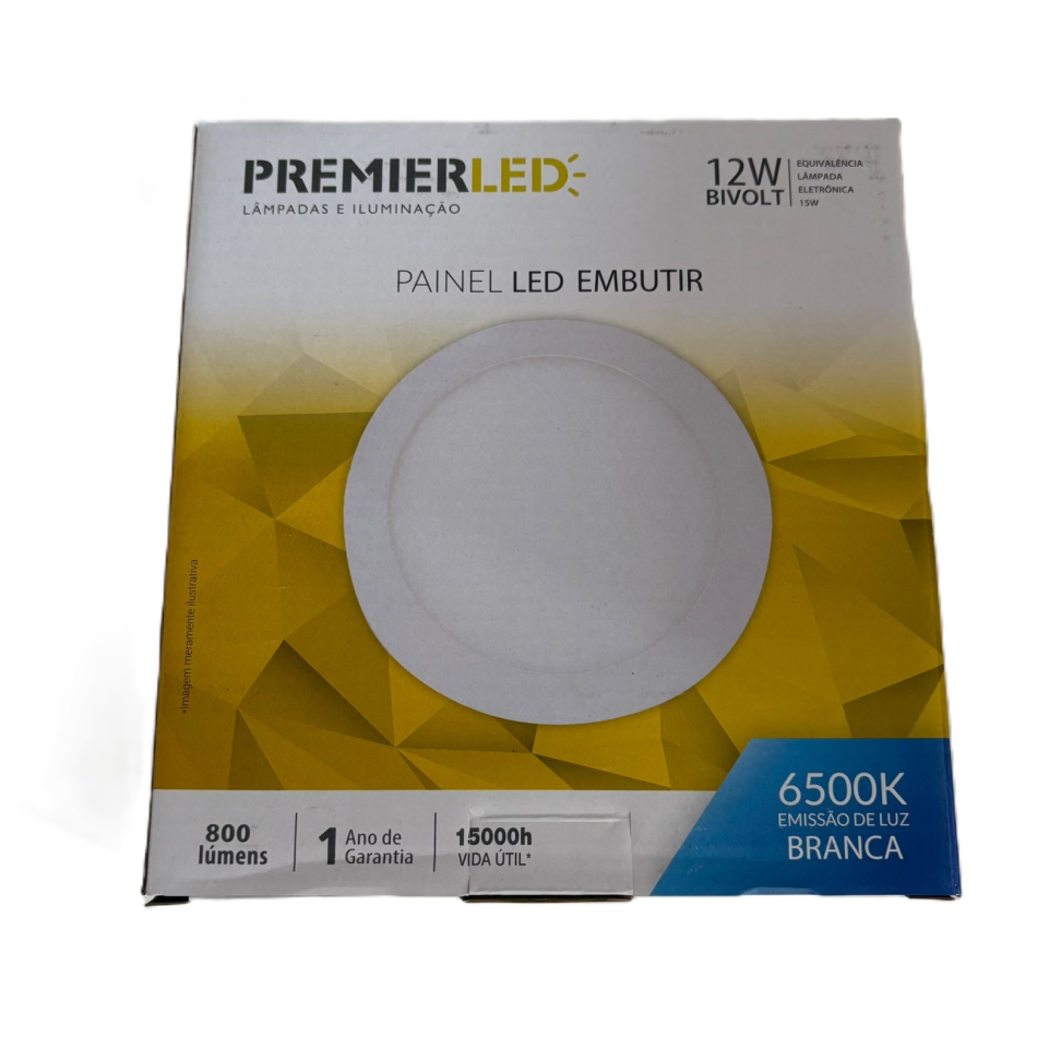 Painel de Led Embutir Quadrado 30W Foxlux 6500K Bivolt D40cm