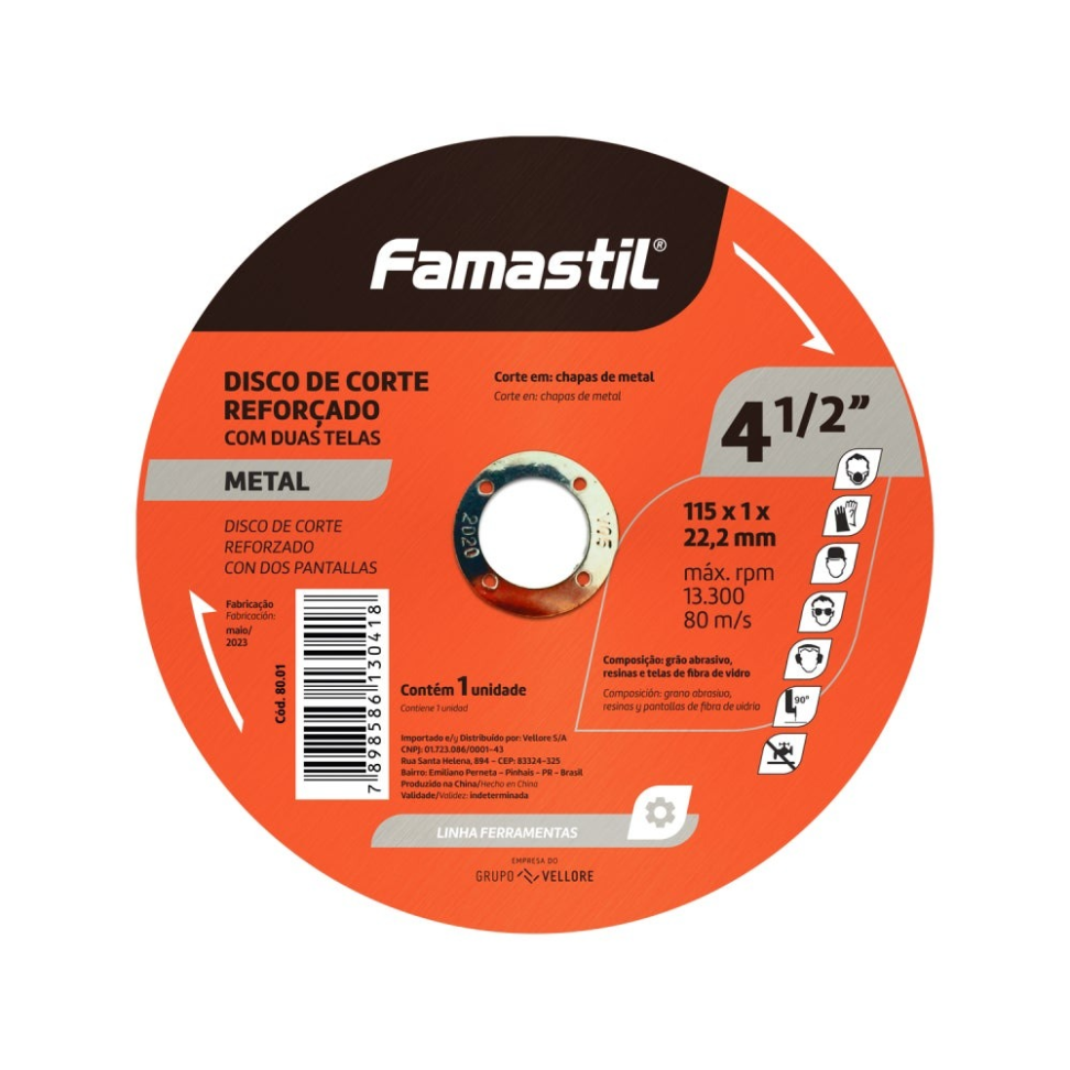 Disco de Corte Famastil Metal 4/5"