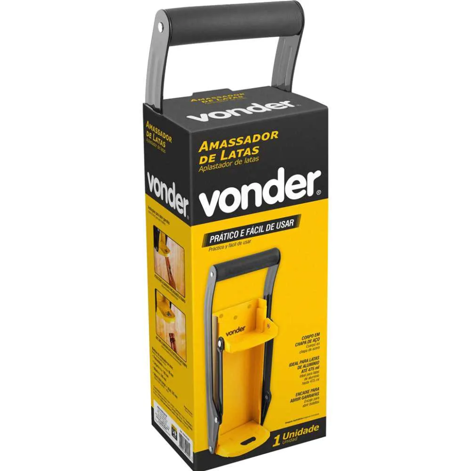 Amassador de Lata Vonder em Aço 32,5cm