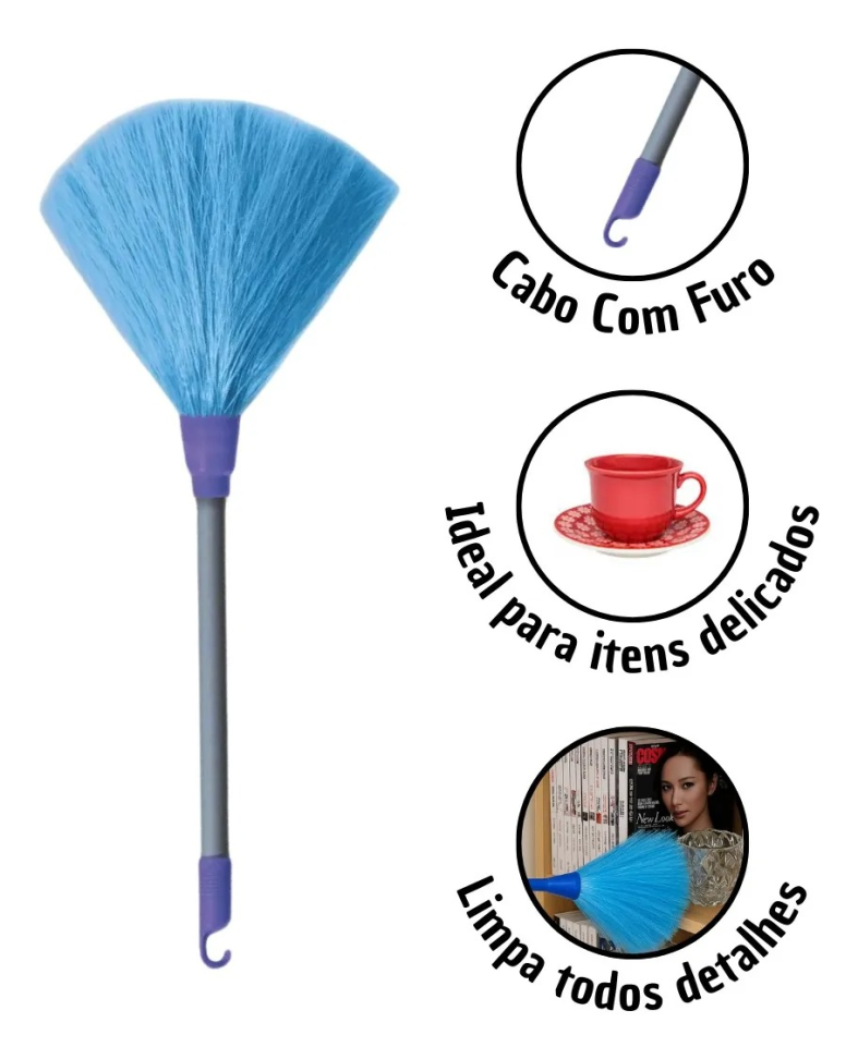 Espanador Fibra 36cm Limpa Poeira