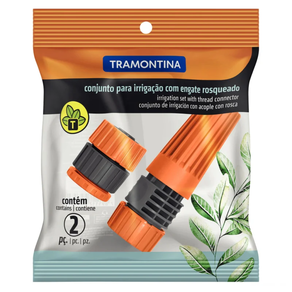 Conjunto para Irrigação Jardinagem Engate Rosqueado 2 Peças