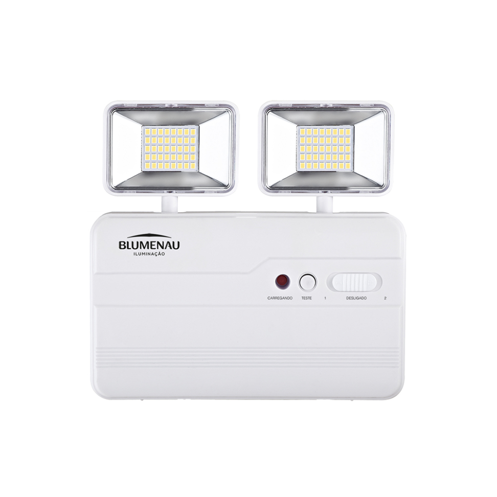 Luz de Emergência Blumenau  Led  2 Faróis Bivolt