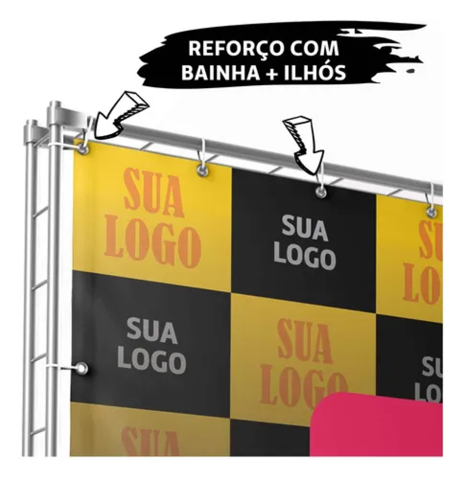 Lona com Ilhós Personalizada 1,20 x 0,80