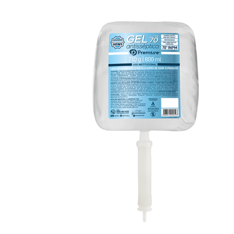 Gel Clean Antisséptico para Dispenser Com Bico 800ml