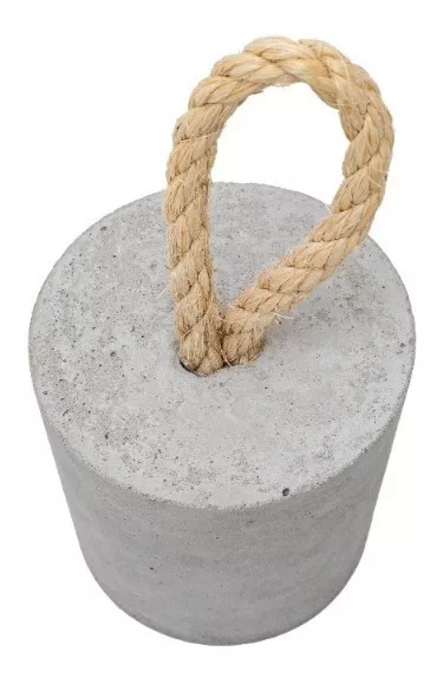 Aparador de Peso Concreto Redondo com Sisal 1.8 Kg