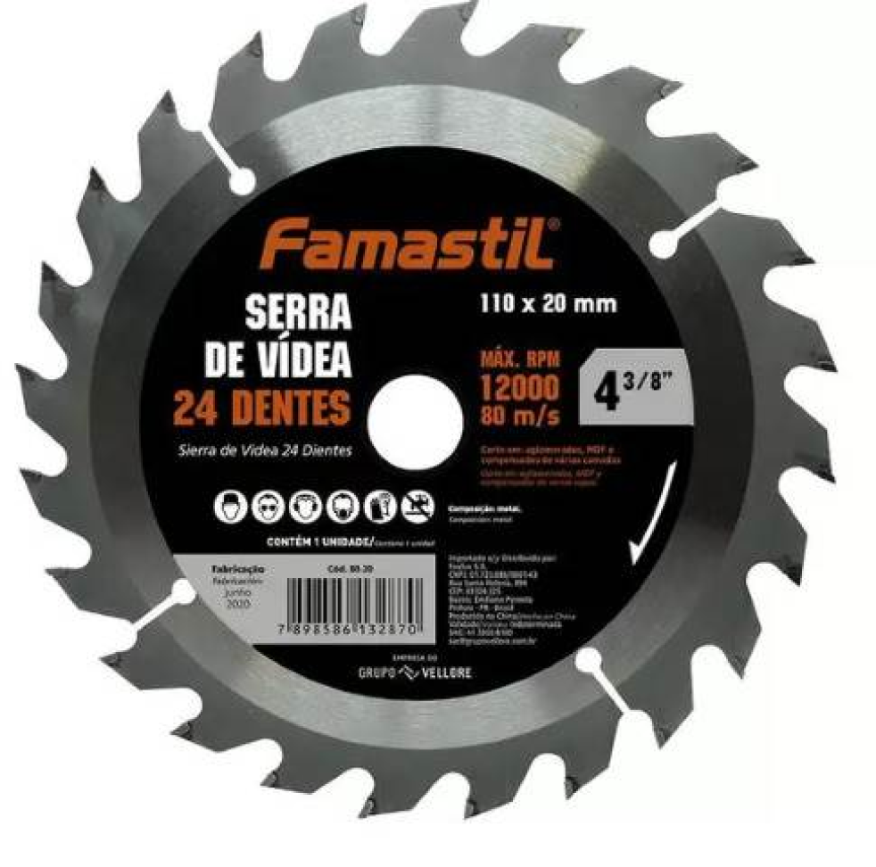 Disco Serra Videa Famastil 4 3/8"