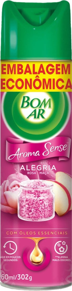 Purificador de Ar Aerosol Bom Ar 360ml Alegria
