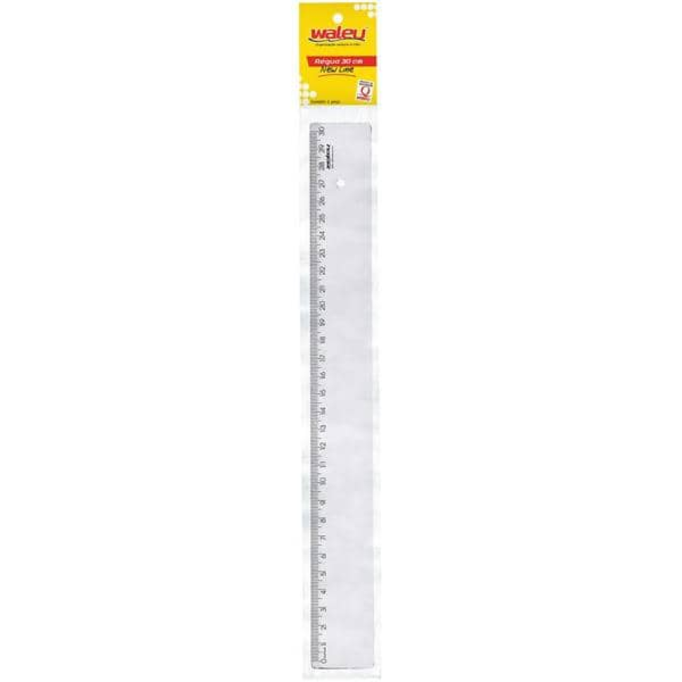 Régua MaxCril 30cm Premium Transparente