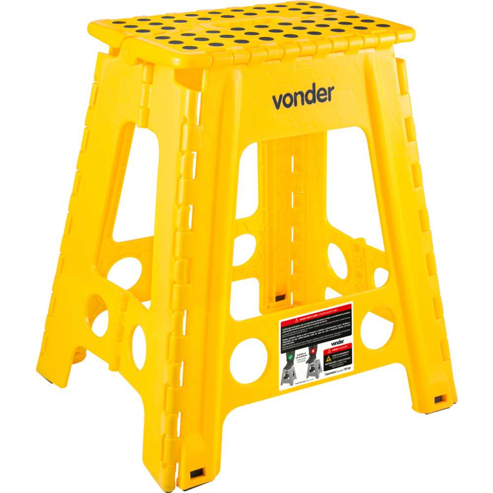 Banqueta Plástica Vonder Dobrável Altura 45mm