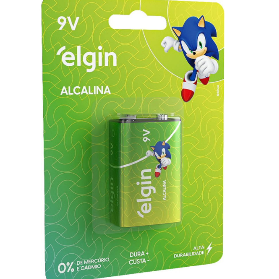 Bateria Alcalina Elgin 9V