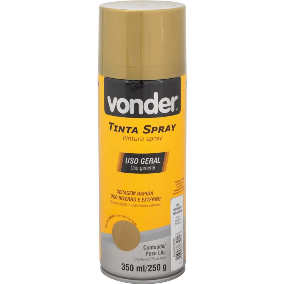 Tinta Spray Vonder Dourado 350ml
