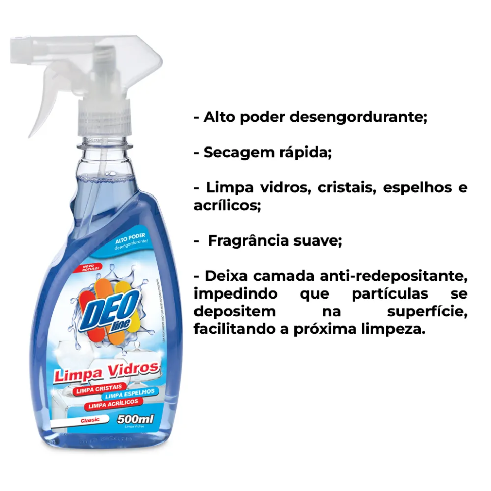 Limpador de Vidro Deo Clássico 500ml