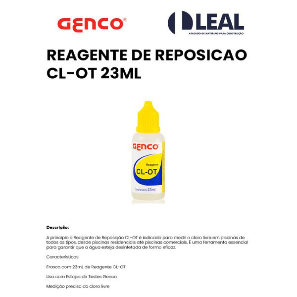 Reagente de Reposição Genco CL-OT