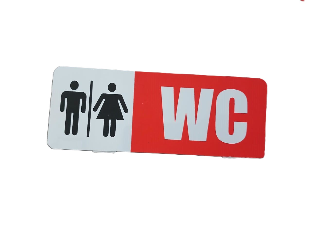 Plaquinha 19x7cm Wc
