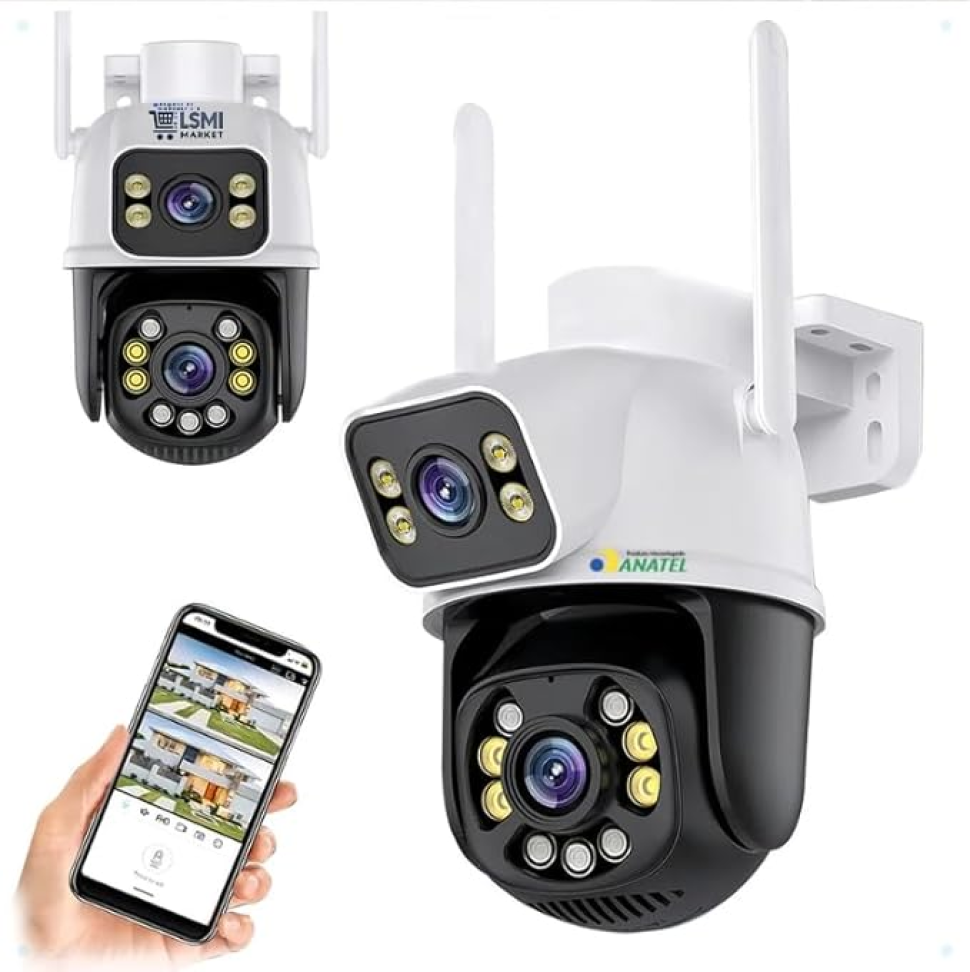 Câmera de Segurança IP Wi-fi Lente Dupla App Icsee