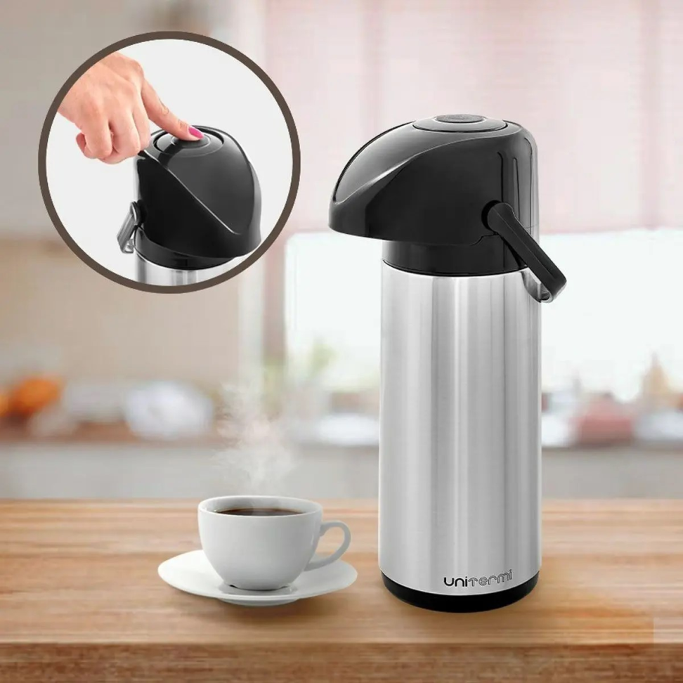Garrafa Térmica Unitermi Inox Pressão 1L