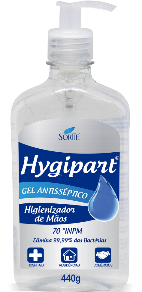 Alcool em Gel Hygipart com Dispensador 440g