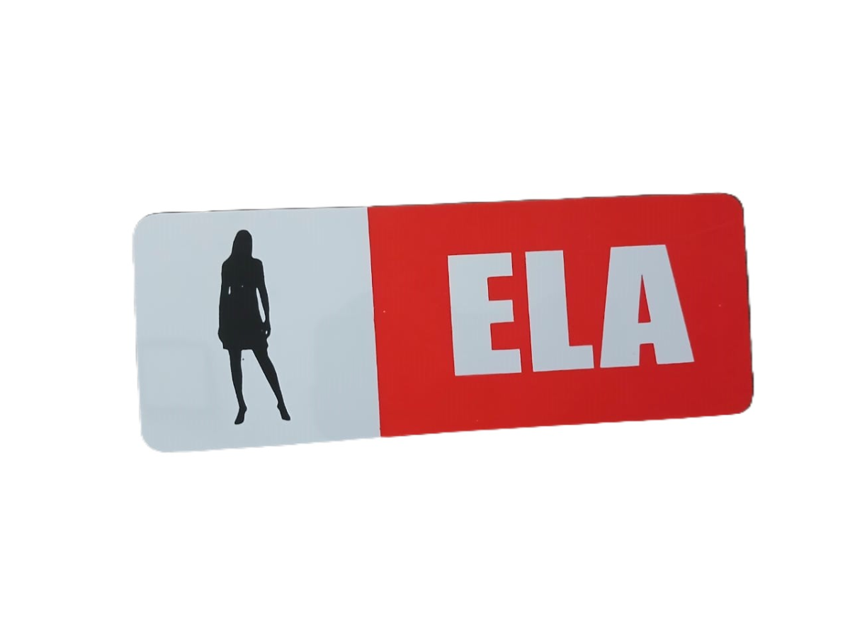 Plaquinha 19x7cm Ela