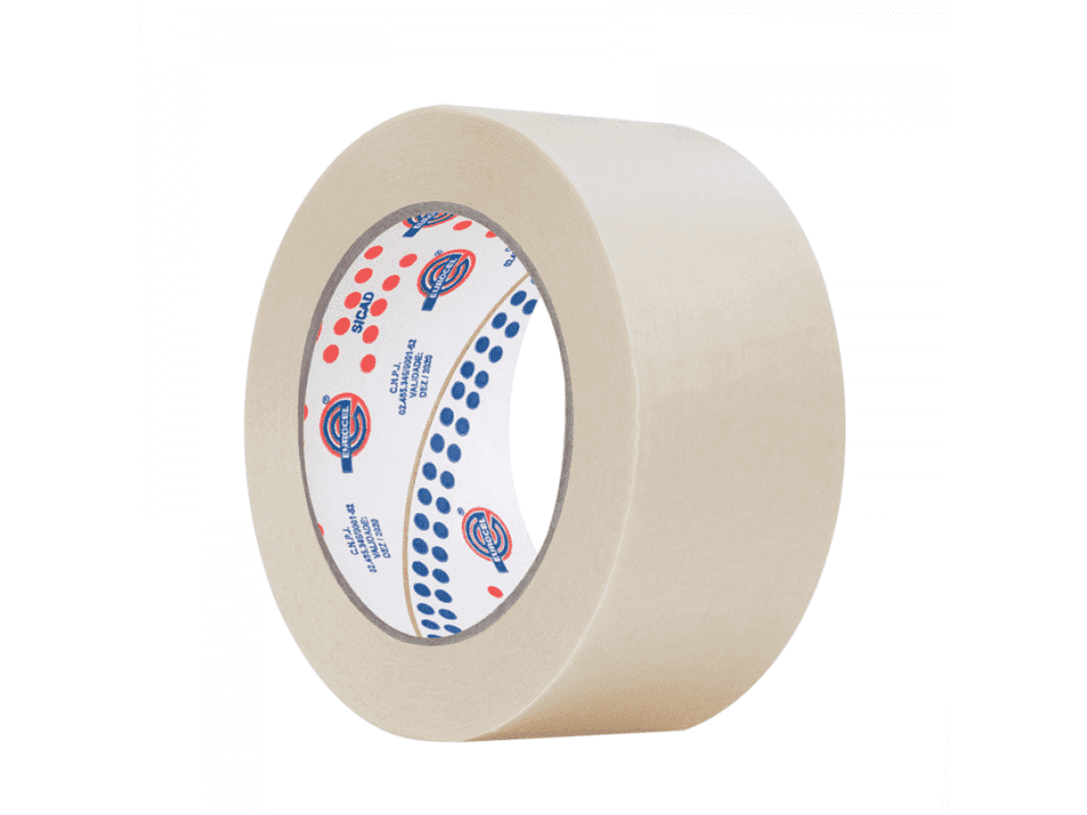 Fita Crepe Eurocel Uso Geral Branca 24mm x 50m
