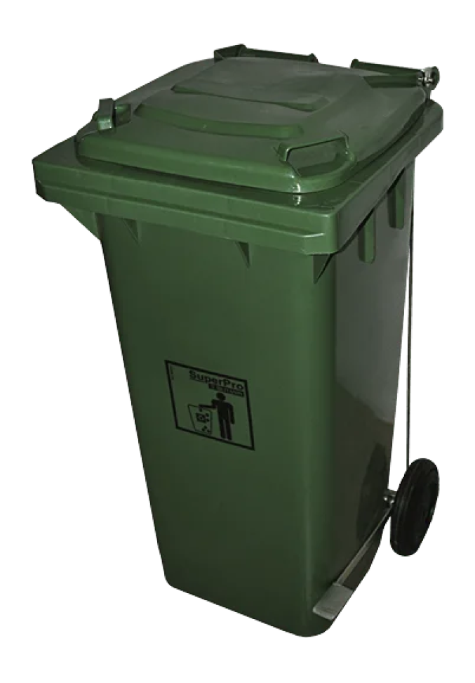 Lixeira Container Arqplast Com Tampa Roda Verde 240L