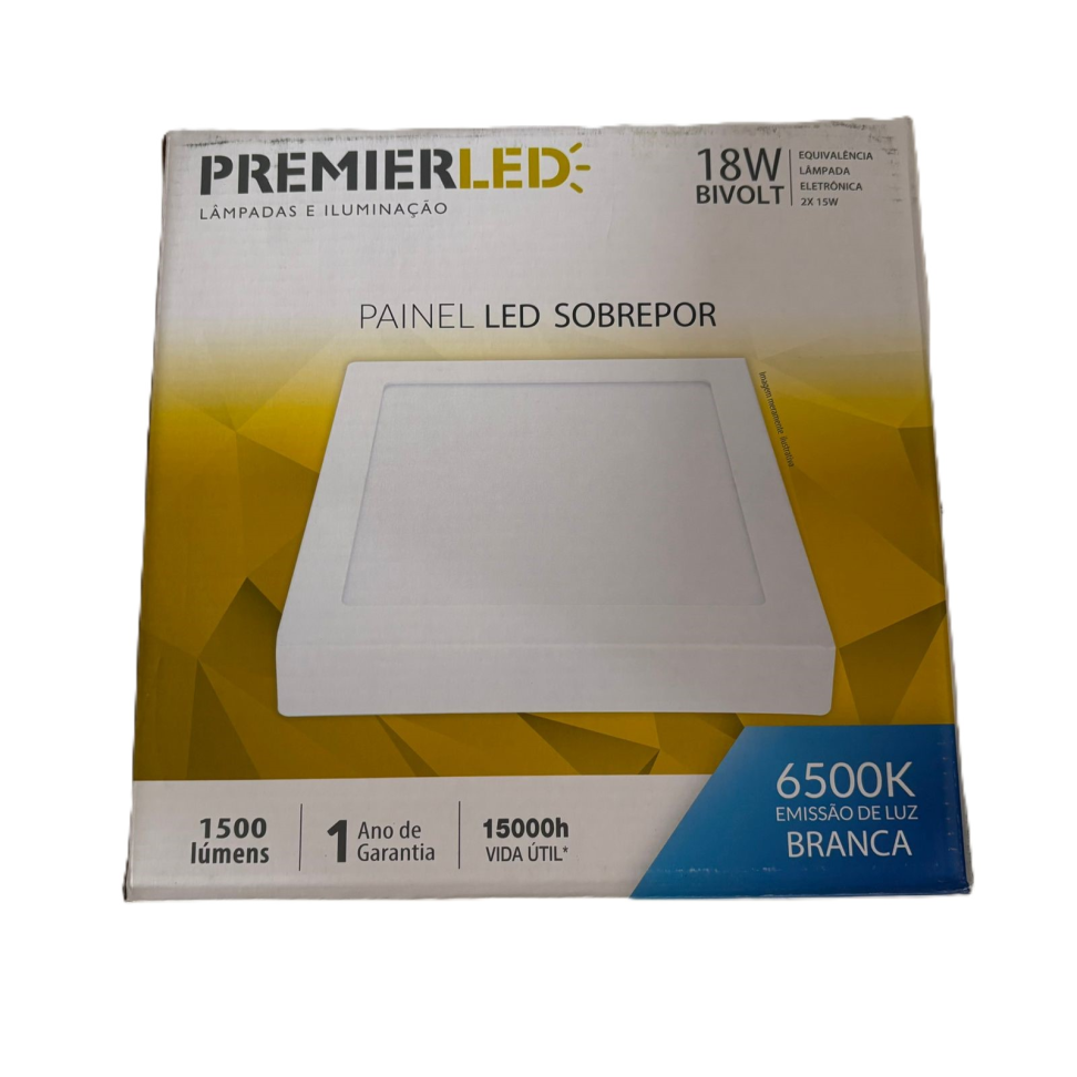 Painel de Led Embutir Quadrado 18W Premier Bivolt D22cm - #1