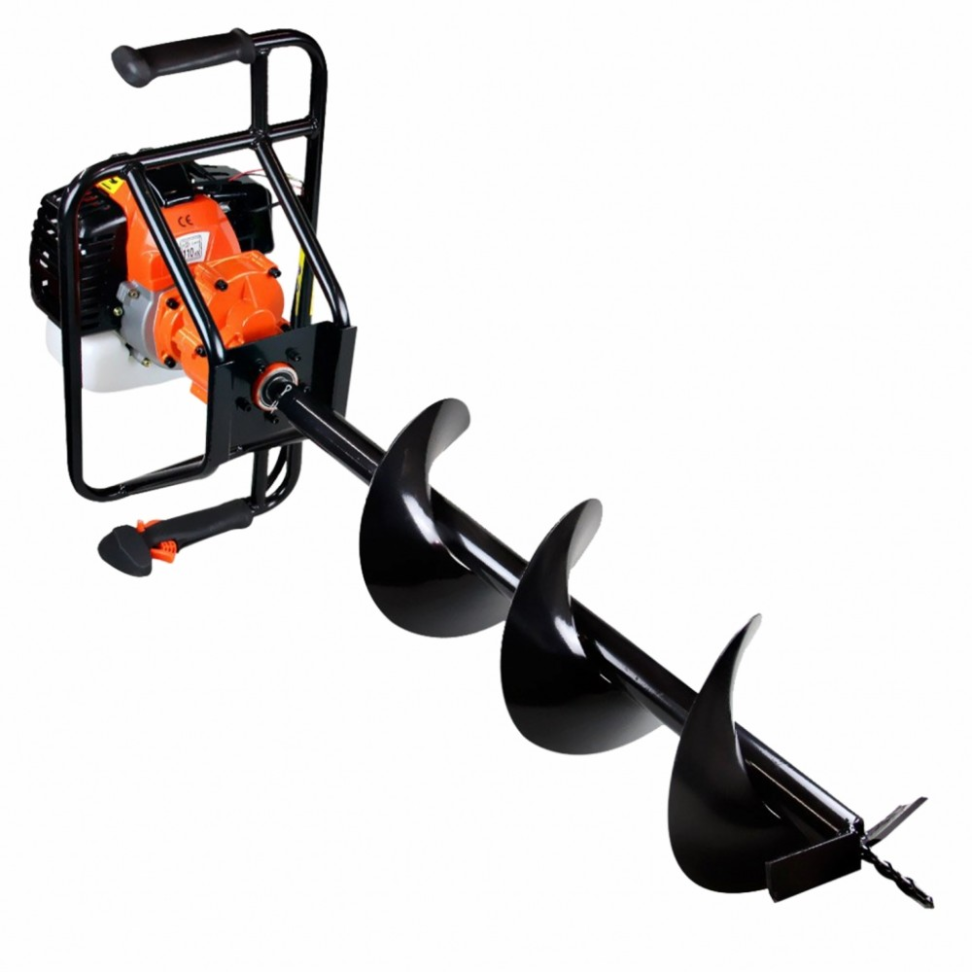 Perfurador de Solo Gasolina Motor 52cc 2T e Broca 80/20 e Chaves