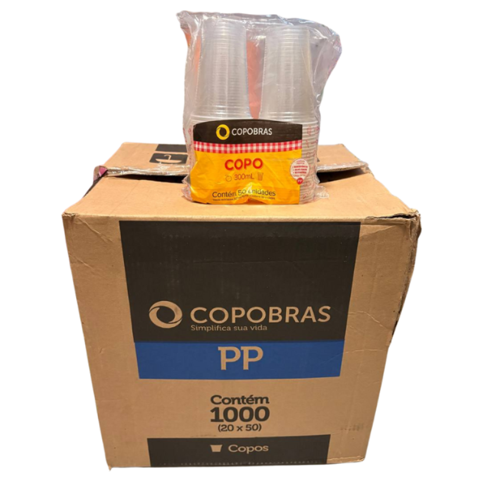 Copo Descartável 300ml Copobrás Trasparente