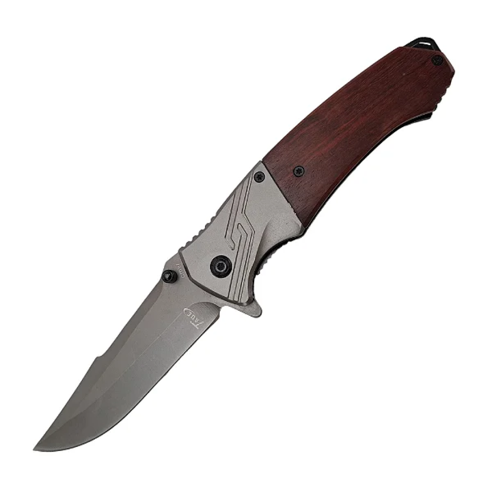 Canivete em Aço Browning Semi Automático Cabo Madeira