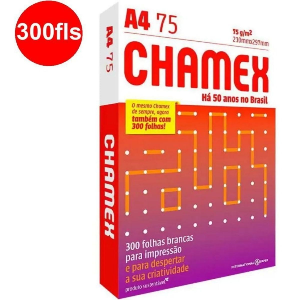 Papel A4 Chamex 300fls 75g Branco