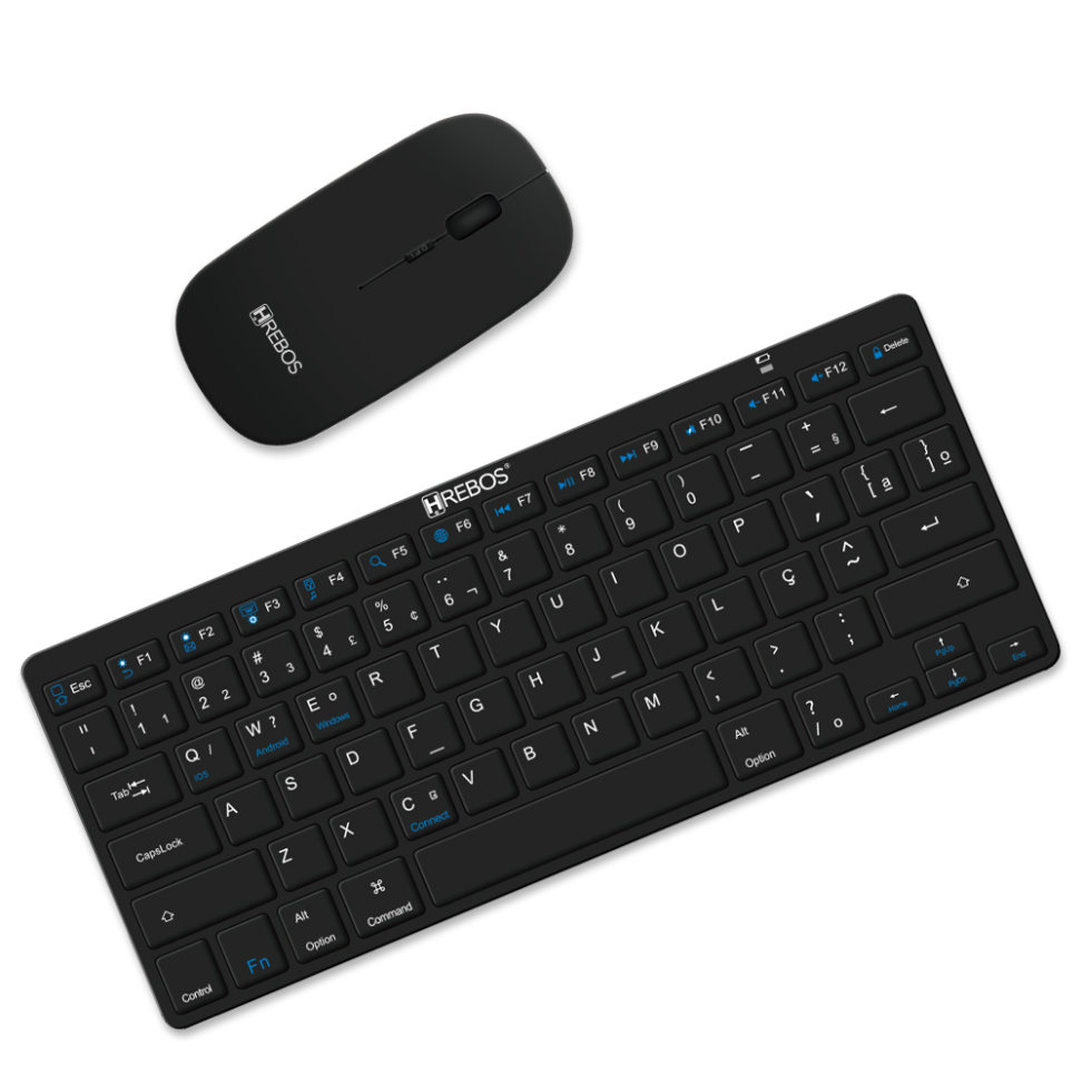 Kit Mouse Teclado Wireless HRebos HS-750K