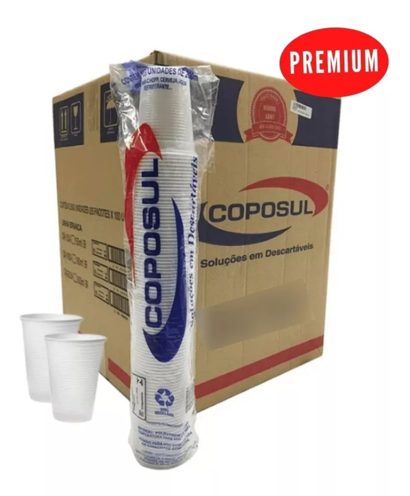 Copo Descartável 200ml Coposul C/100 Unidade