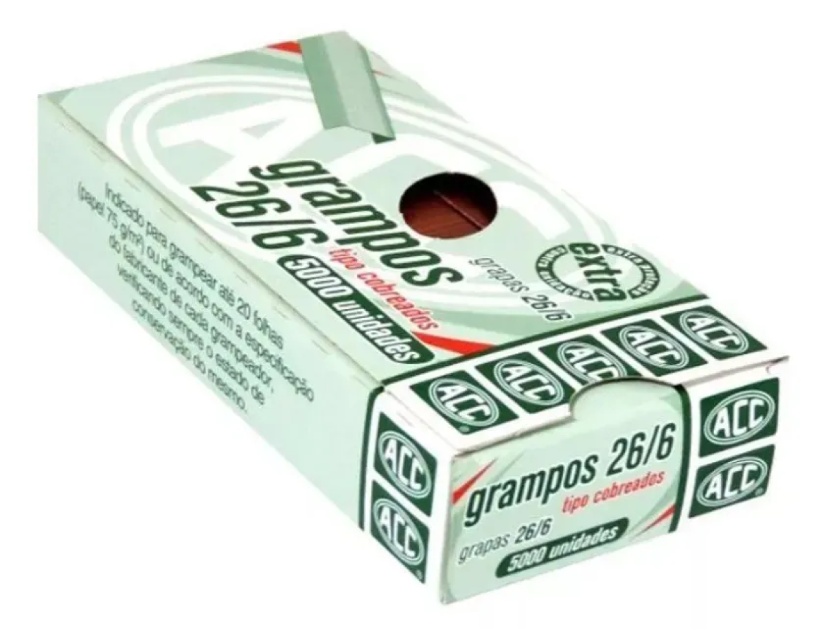 Grampo para Grampeador ACC 26,6 Cobreado