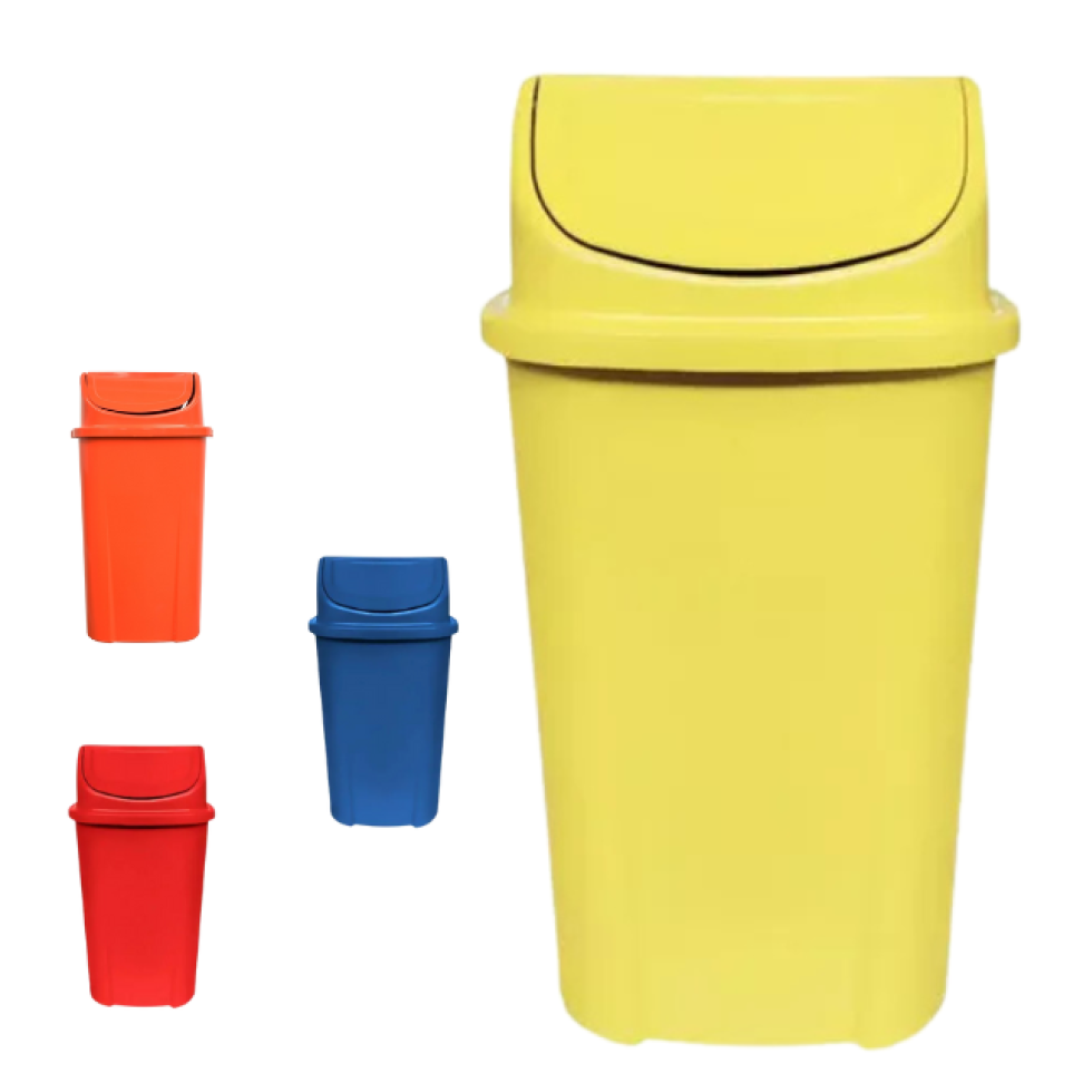 Lixeira Basculante Amarelo 60L