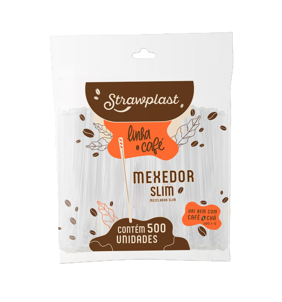Mexedor de Café Strawplast Slim Cristal 11cm C/500