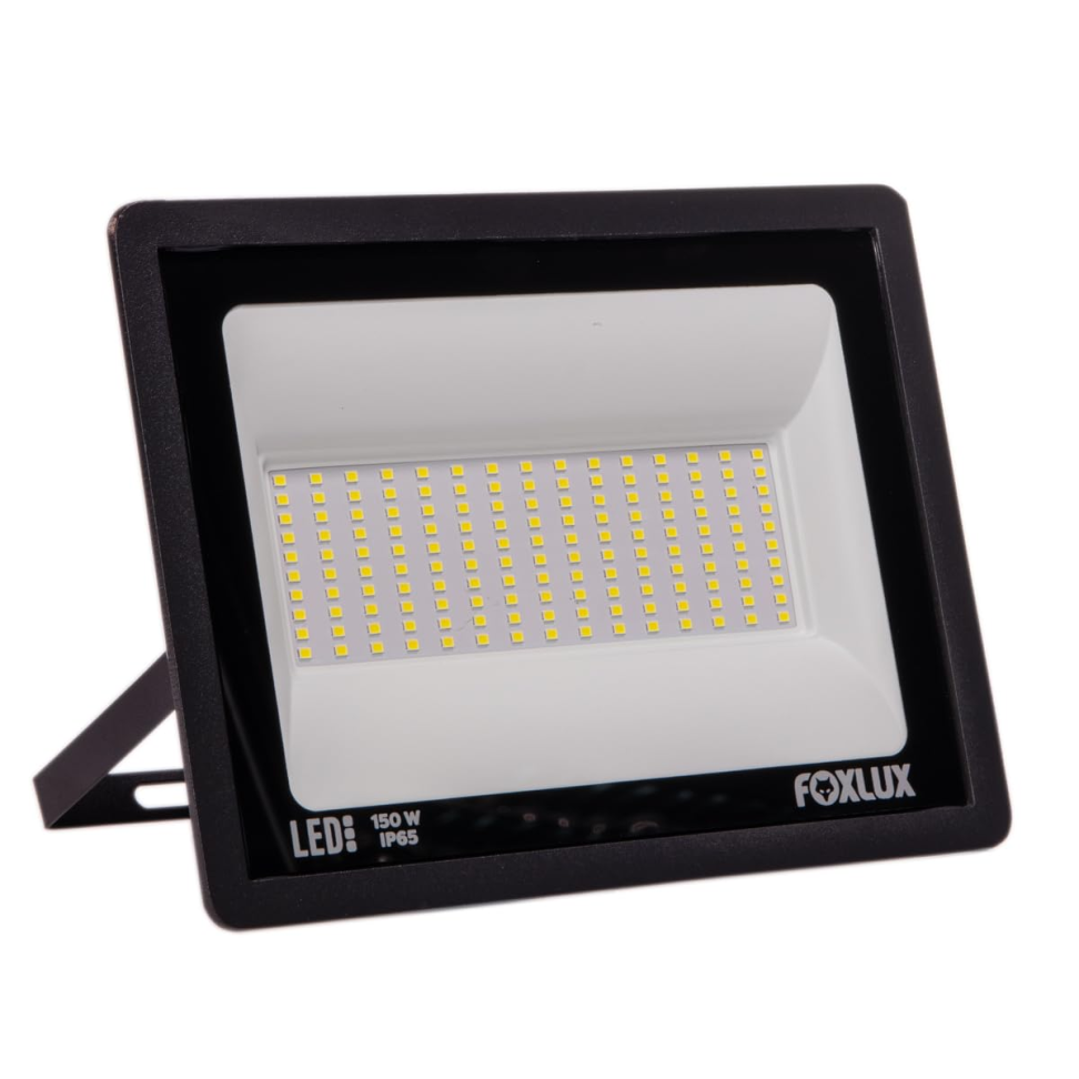 Refletor Led Foxlux Slim 150W 6500K Bivolt Preto